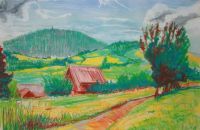 In the Foothills - dry pastel. Author: Stefan Bigda